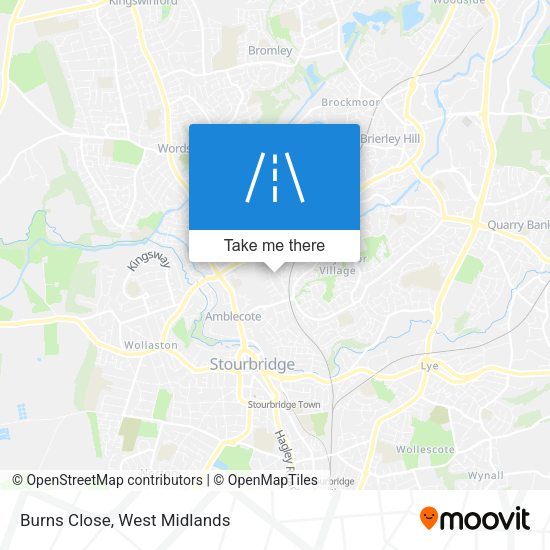 Burns Close map