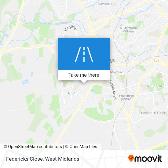 Federicks Close map