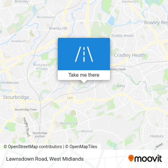 Lawnsdown Road map