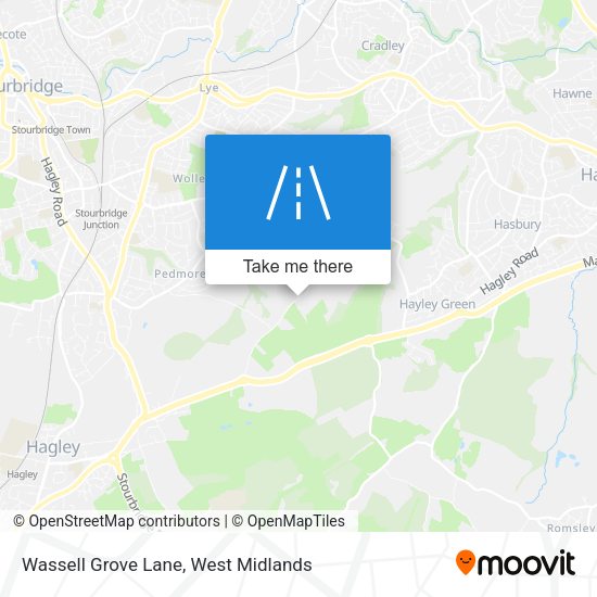 Wassell Grove Lane map