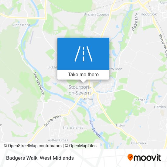Badgers Walk map