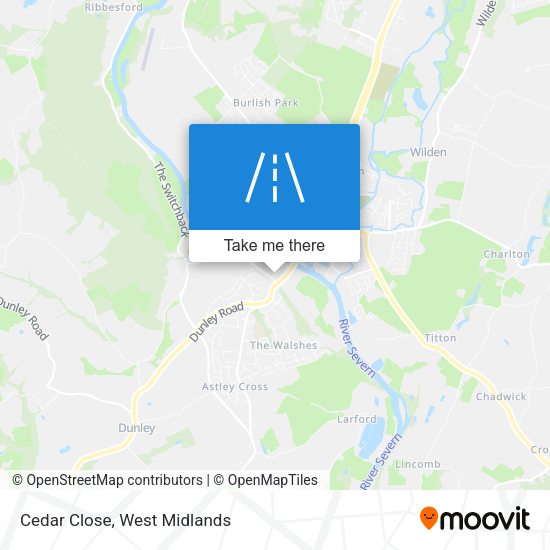 Cedar Close map