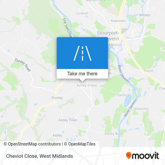 Cheviot Close map