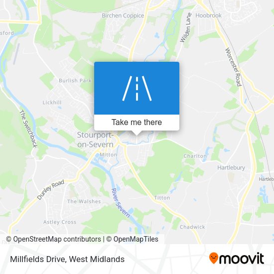 Millfields Drive map