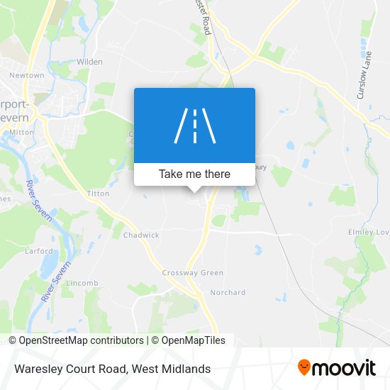 Waresley Court Road map