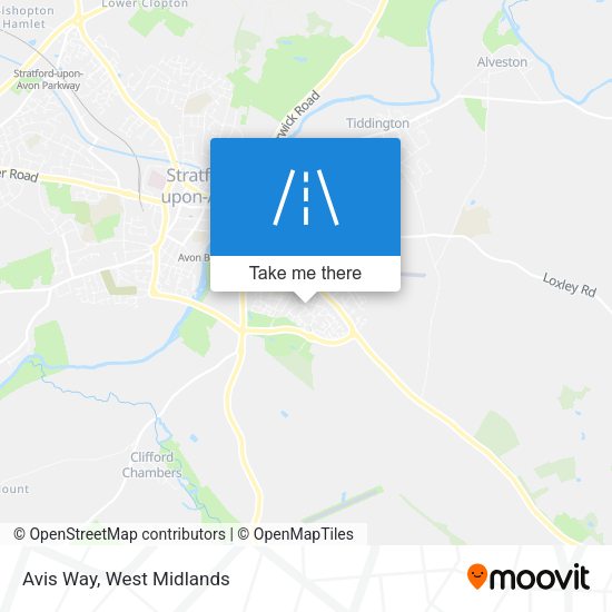 Avis Way map