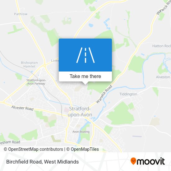 Birchfield Road map