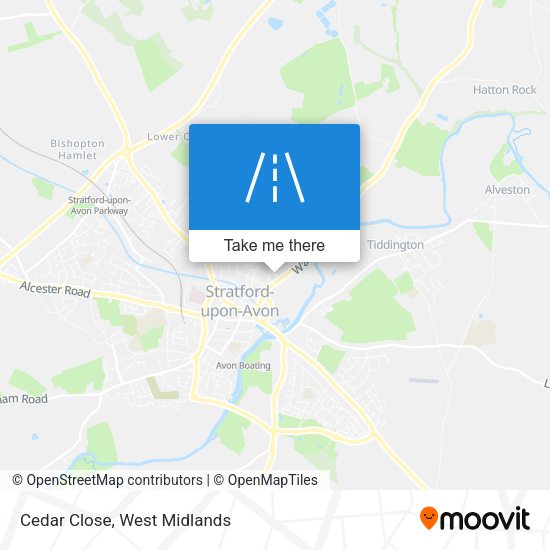 Cedar Close map