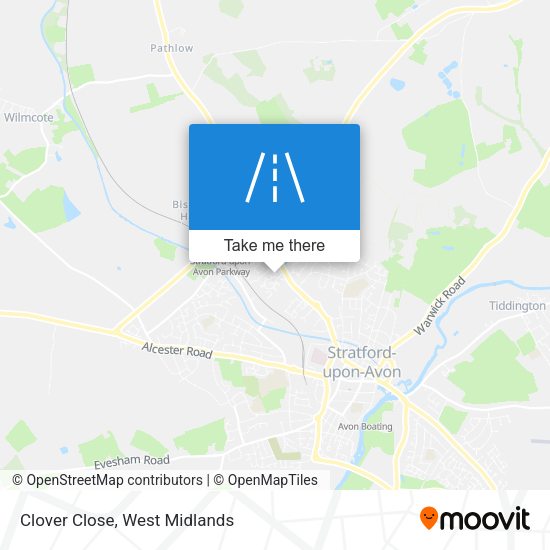 Clover Close map