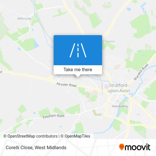 Corelli Close map