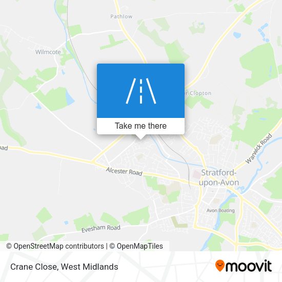 Crane Close map