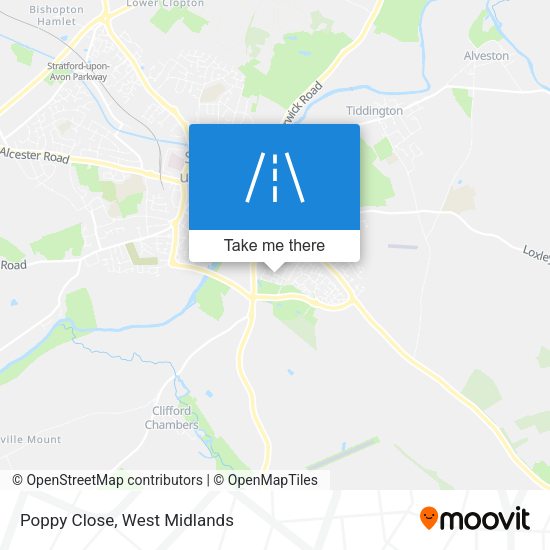 Poppy Close map