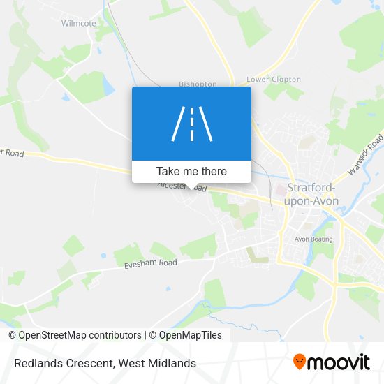 Redlands Crescent map