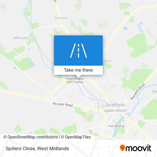 Spillers Close map