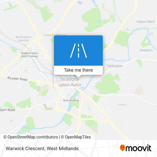 Warwick Crescent map