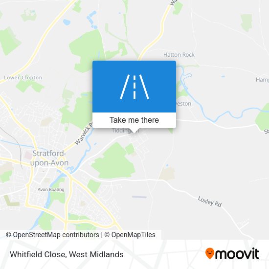 Whitfield Close map