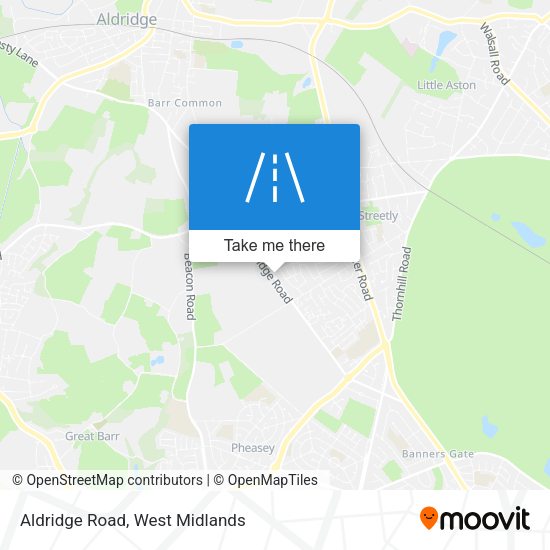 Aldridge Road map