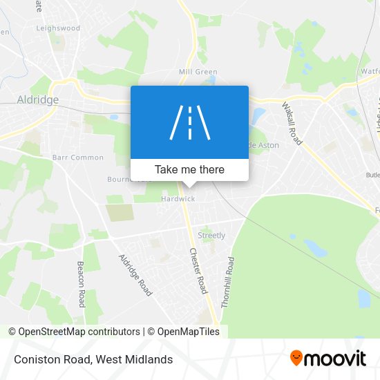Coniston Road map
