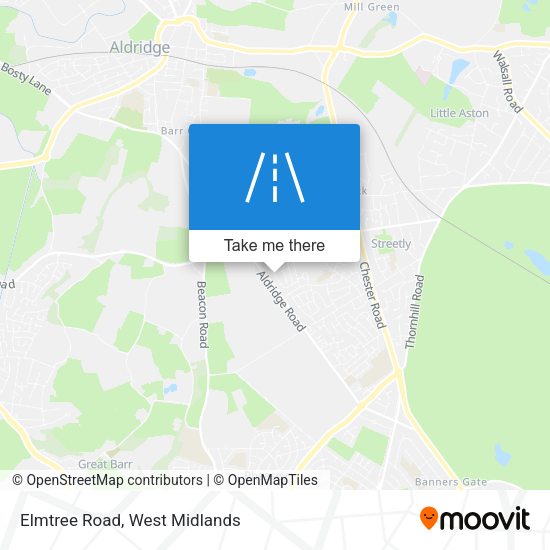 Elmtree Road map