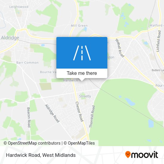 Hardwick Road map