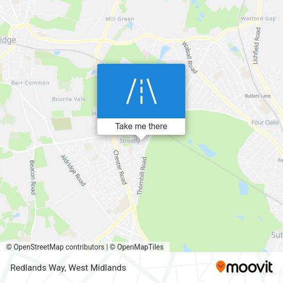 Redlands Way map