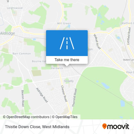 Thistle Down Close map