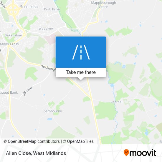 Allen Close map