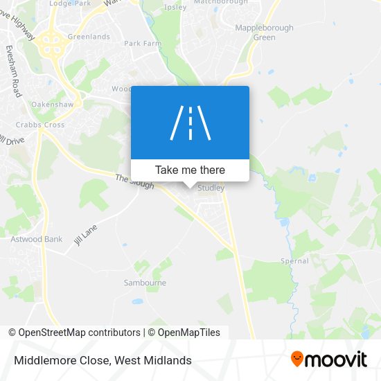 Middlemore Close map