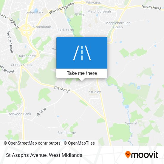 St Asaphs Avenue map