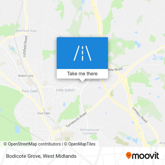Bodicote Grove map