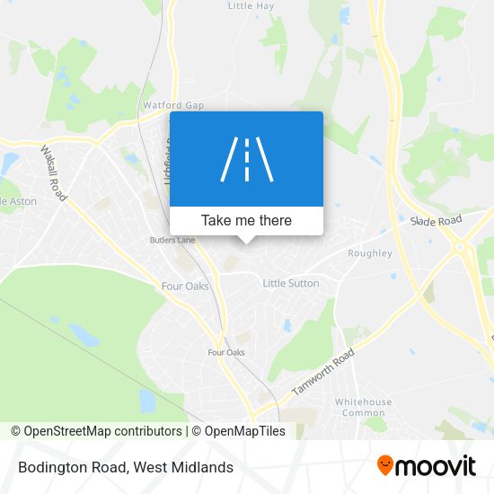 Bodington Road map