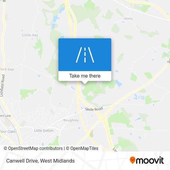 Canwell Drive map