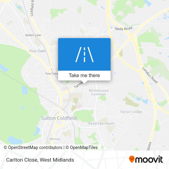 Carlton Close map