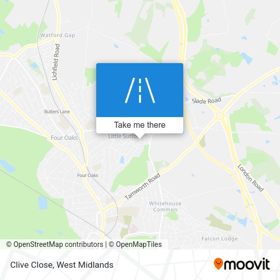 Clive Close map