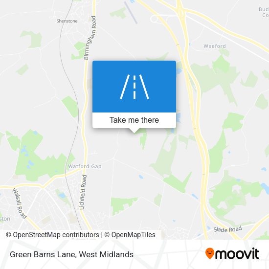 Green Barns Lane map