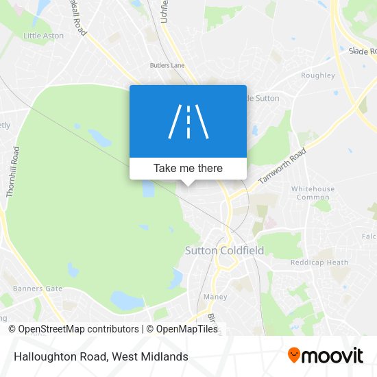 Halloughton Road map