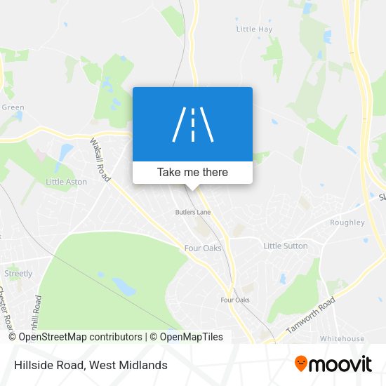 Hillside Road map