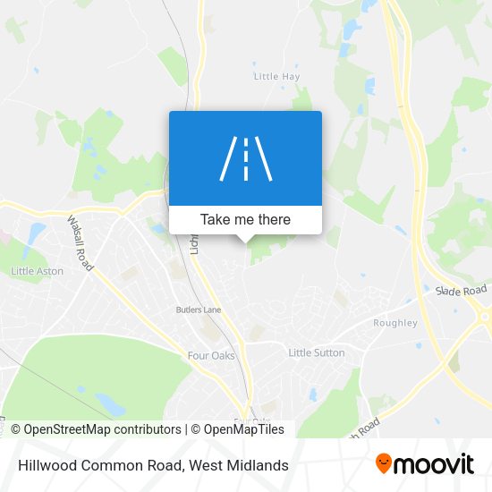Hillwood Common Road map