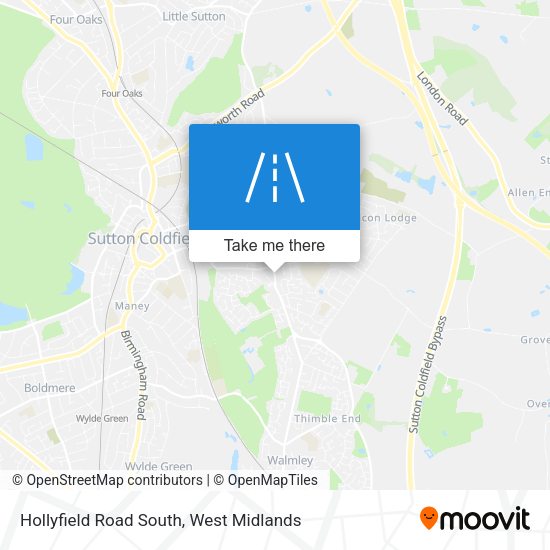 Hollyfield Road South map