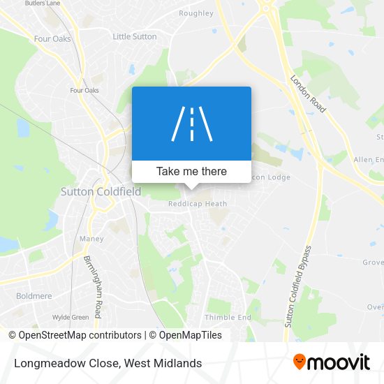 Longmeadow Close map