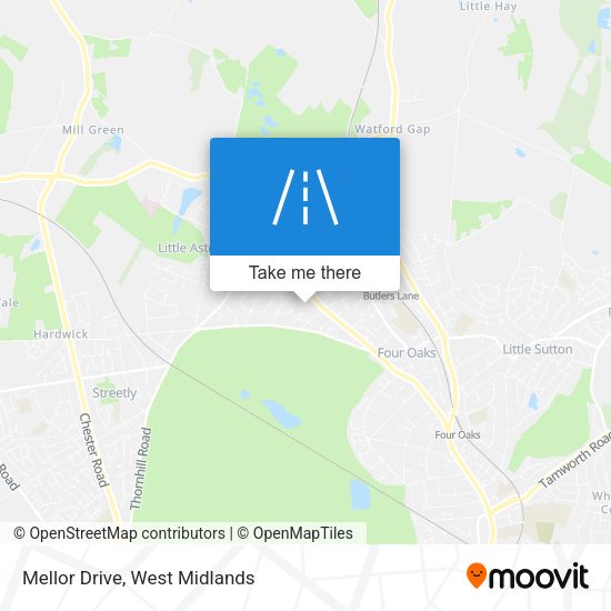 Mellor Drive map