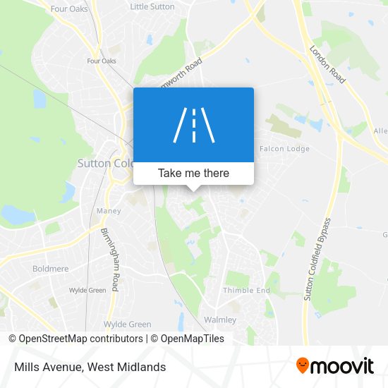 Mills Avenue map