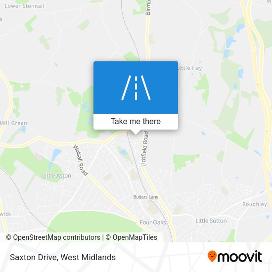 Saxton Drive map