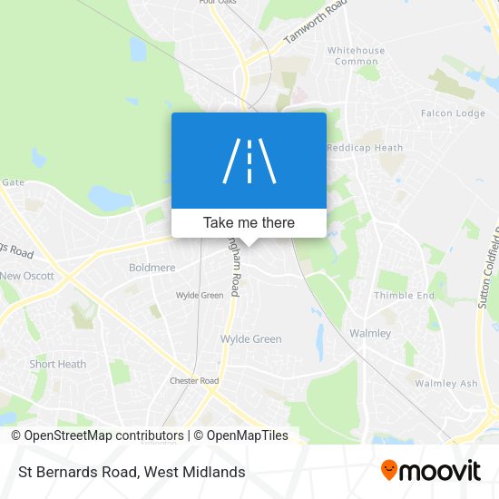 St Bernards Road map