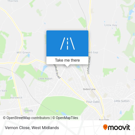 Vernon Close map