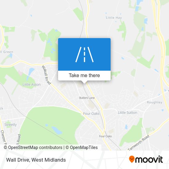 Wall Drive map
