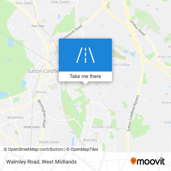 Walmley Road map