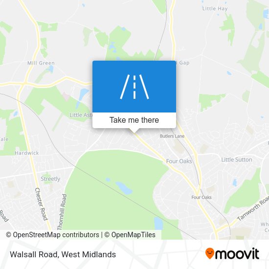 Walsall Road map