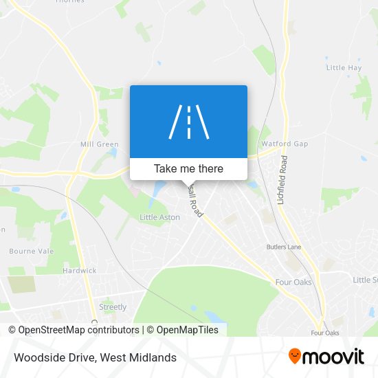 Woodside Drive map