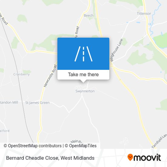 Bernard Cheadle Close map